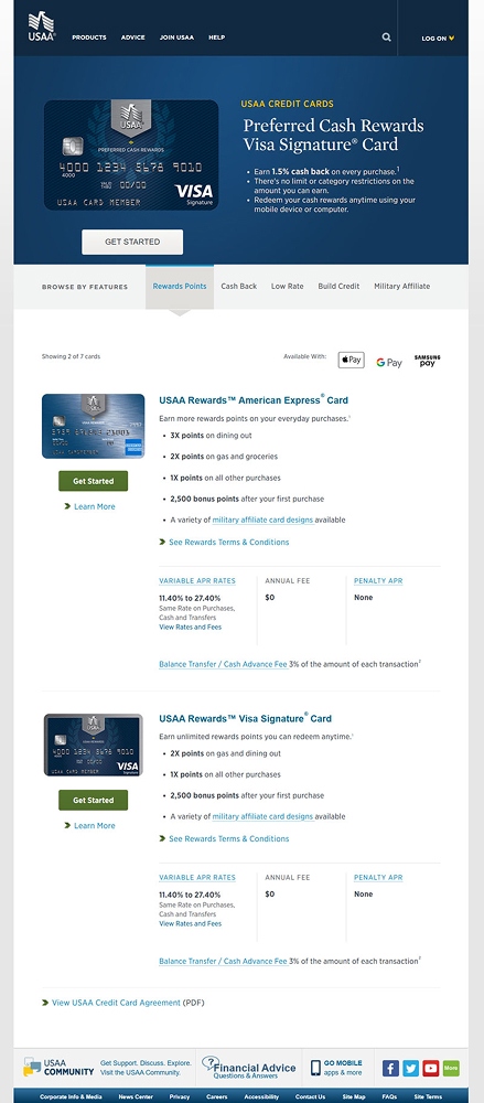 Credit Card storefront iteration 4