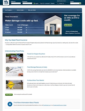 Flood Insurance storefront iteration 1