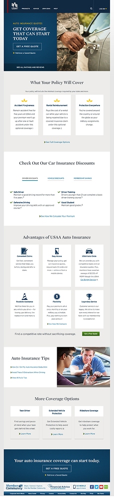 Auto Insurance storefront iteration 2